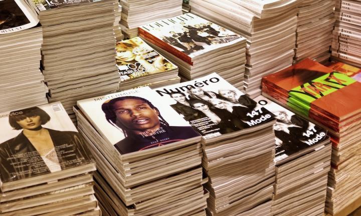 stacks of magazines