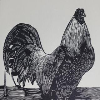 Black and white print by Héczar Gómez