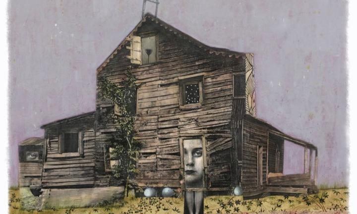 House with face in door